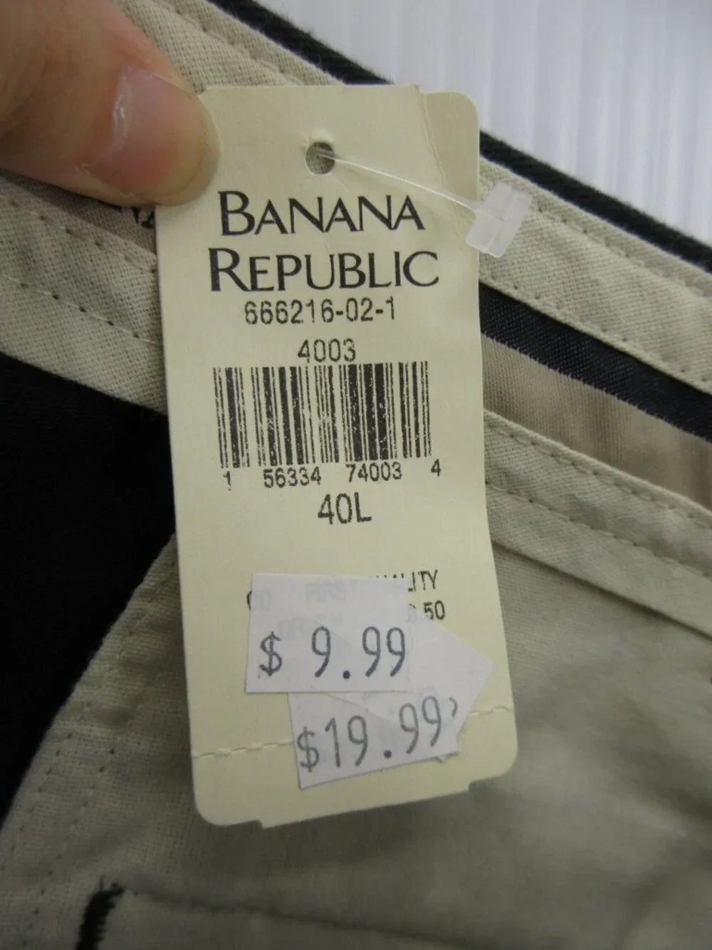 VINTAGE Banana Republic Pants 40 Long Chino Trousers Y2K 40X34 NEW